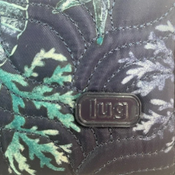 LUG “Splits” Wallet Navy Blue Sea Life Quilted RFID Compact Wallet - Picture 3 of 11